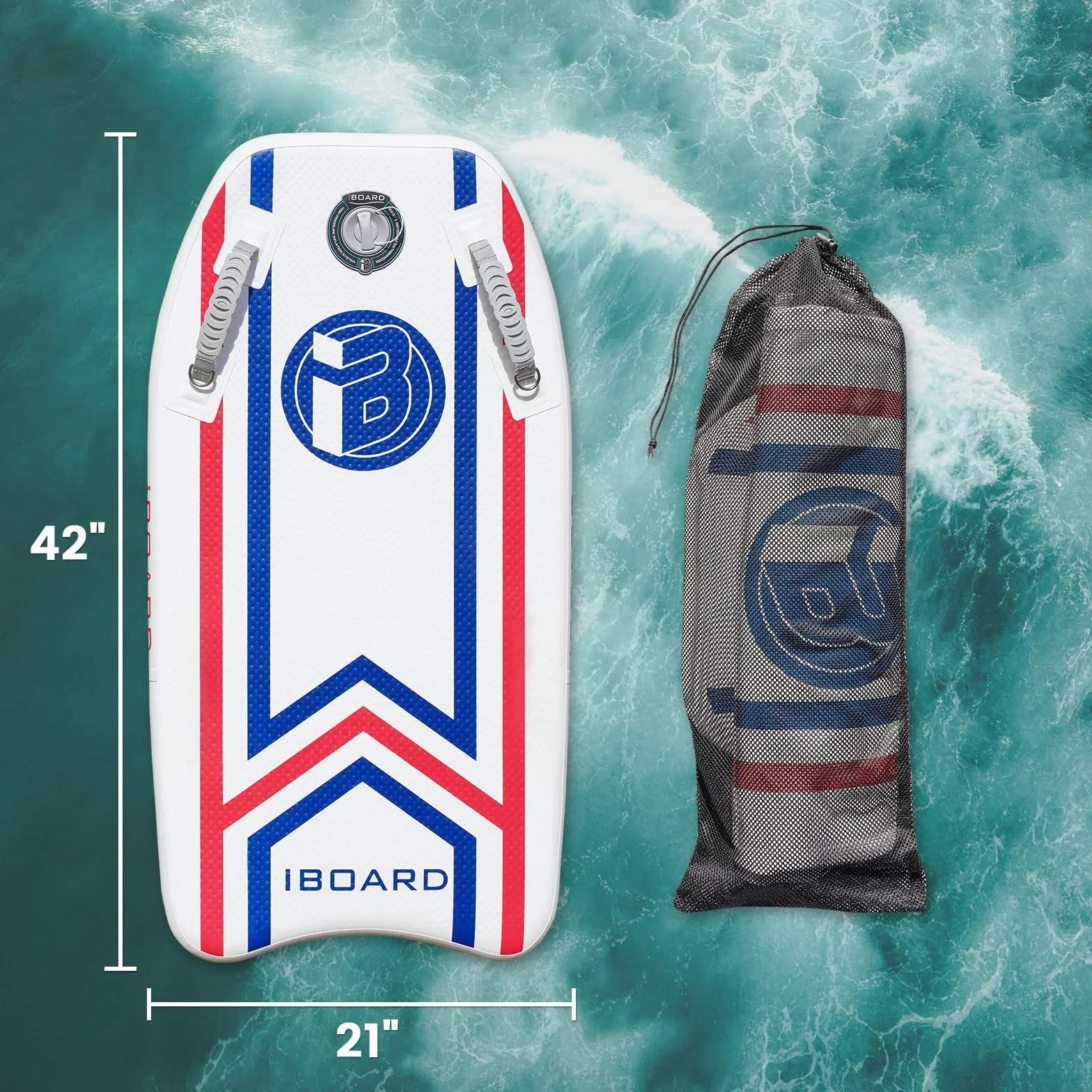 Portable Inflatable Bodyboard 42 Inch Body Board with Sup Technology for Adult Teen