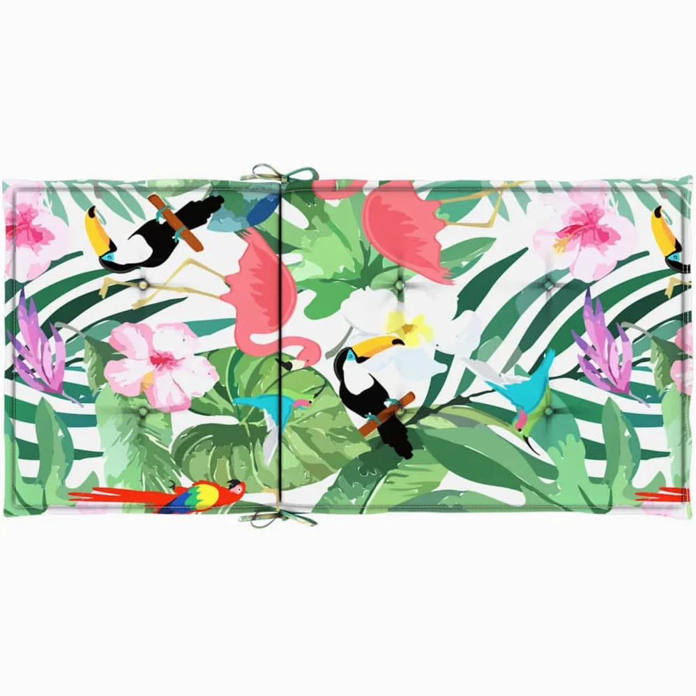 ZEYUAN Cojines para Silla con Respaldo bajo 2 uds Tela Multicolor, Cojines para Butacas De Jardin, Cojines Sillas Cocina, Cojines para Sillas De Terraza, Cojin Silla Exterior - 361325