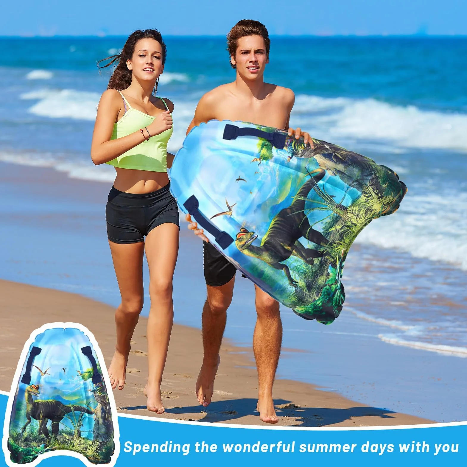 Shyllin Tabla Hinchable 75x54.5 cm Surf Inflable con Asa Bodyboard