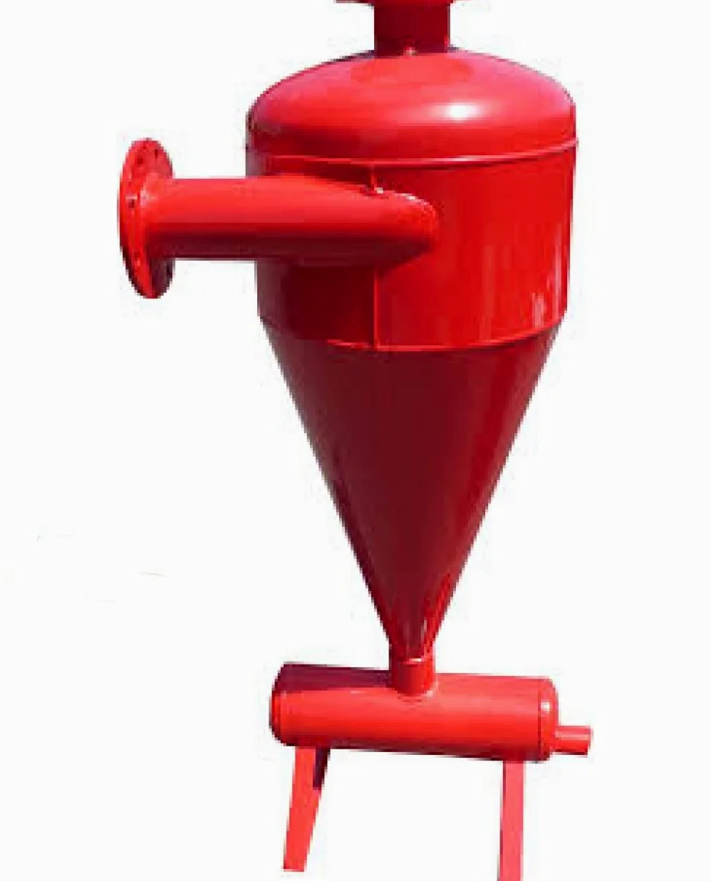 Todo Cultivo Hidrociclón de riego de 2,5 Pulgada (75mm) de Acero al Carbono. (caudal 24-42000L/H) Salida Brida 4 Tornillos. Separador de Arena y sólidos en el Agua de riego