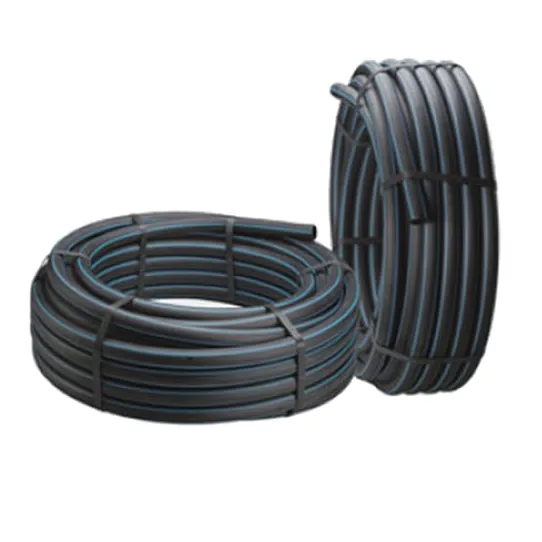 MAX-RAIN Tubería PE-100 Alta Densidad, 63 mm, 10 ATM, Polietileno Alimentario, Rollo 100 m, Banda Azul