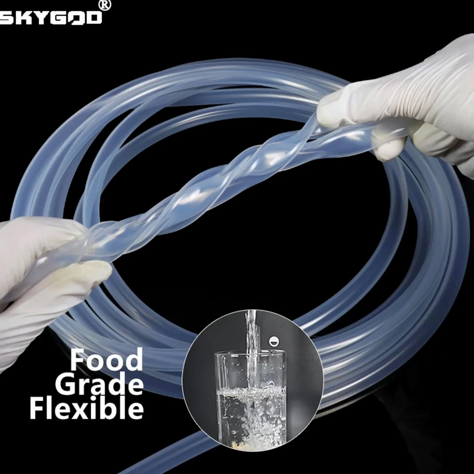 Manguera Riego Goteo Tubo de silicona transparente 1m diámetro 1, 2, 4, 5, 6, 7, 8, 9, 10, 11, 12, 14, 16, 18, 20, 30, 50mm, manguera agua Flexible(1 METER_ID 25MM X 35MM OD)