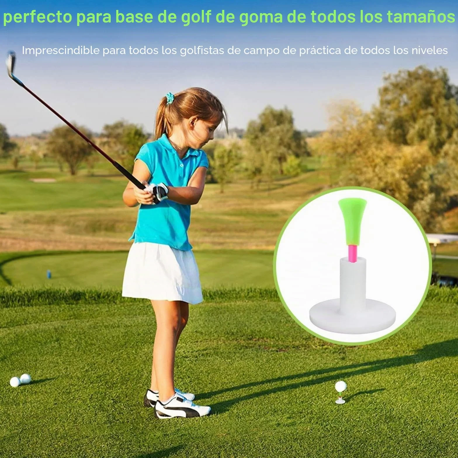 Crestgolf Cojín de Goma de Golf Duradero Multicolores Paquete de 24/50 Piezas