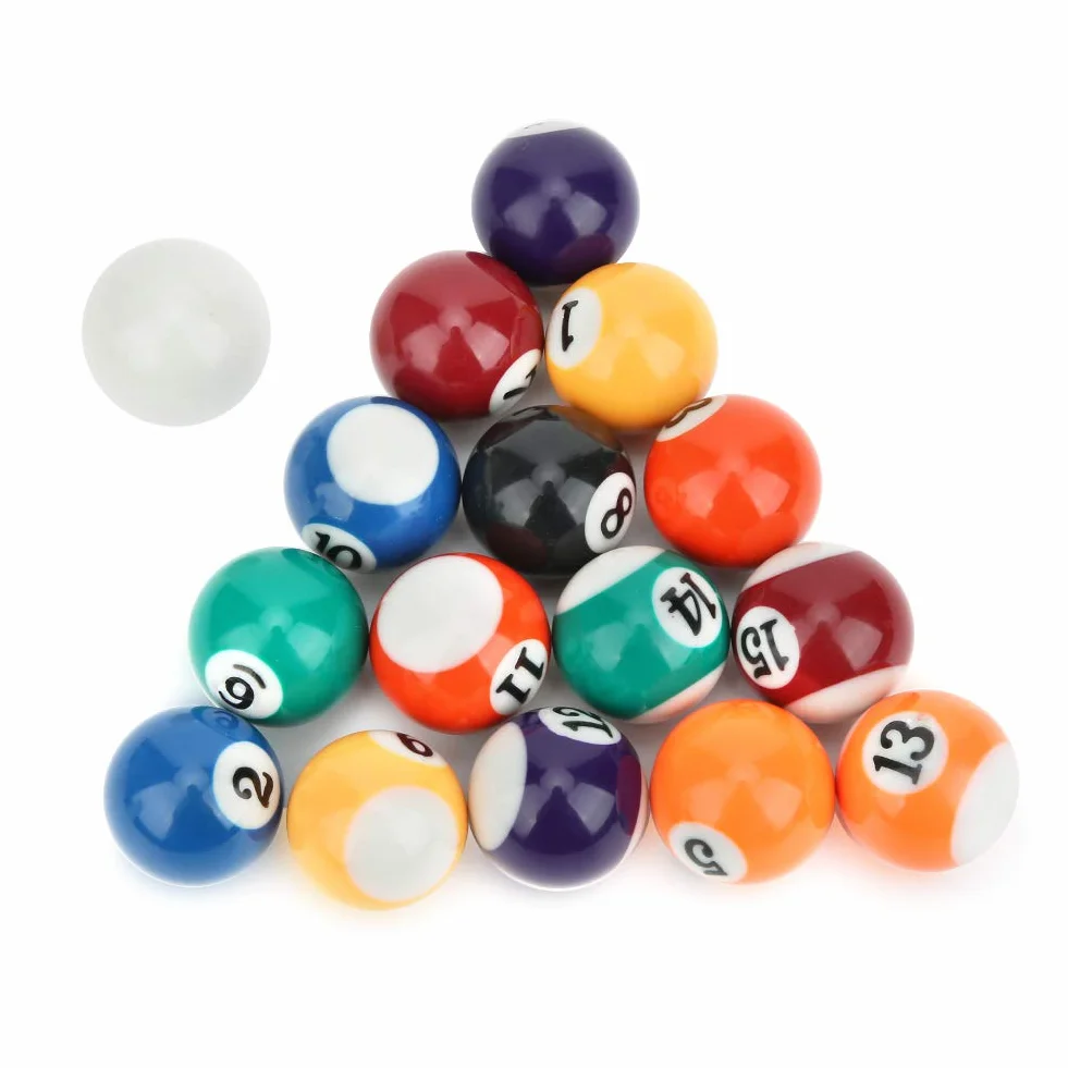 Zerodis Bola De Billar Resina 16 Pcs 32 Mm Numeradas Blanca Juego De Billar