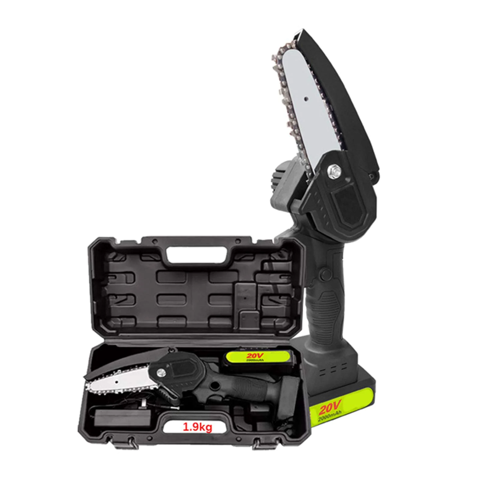 Motosierra de Mano inalámbrica, Mini Sierra de Cadena eléctrica portátil de 4 Pulgadas, Tijeras de podar, Motosierra para Patio y jardín, Rama de árbol, Corte de Madera
