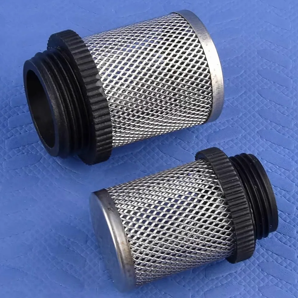 Filtro De Agua De Acero Inoxidable, Rosca Externa De 1/2" A 2", Malla 304 Duradera For Peceras, Estanques E Hidroponía (Paquete De 10 O 20 Unidades)(20Pcs,1 Inch)