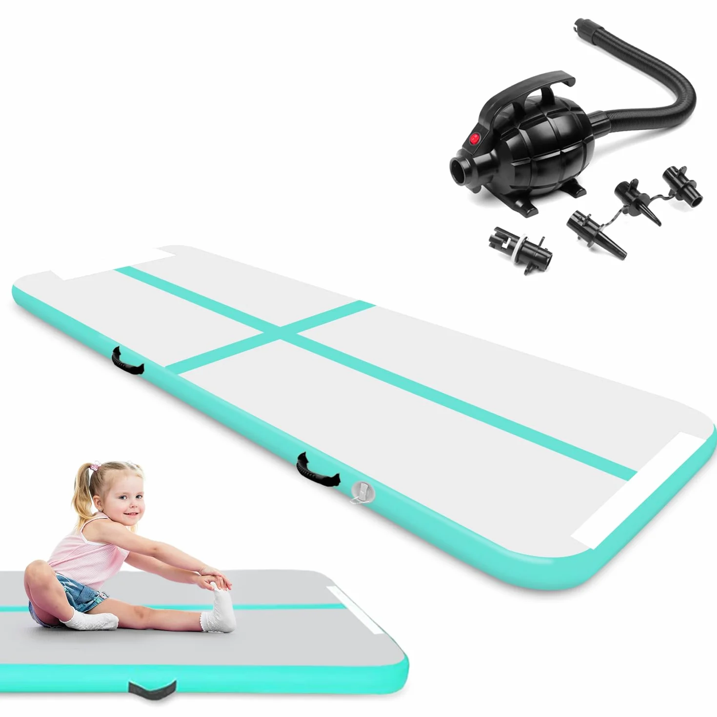 Colchoneta inflable gimnasia 3m 4m 5m Air Matte Tumble Track 10cm