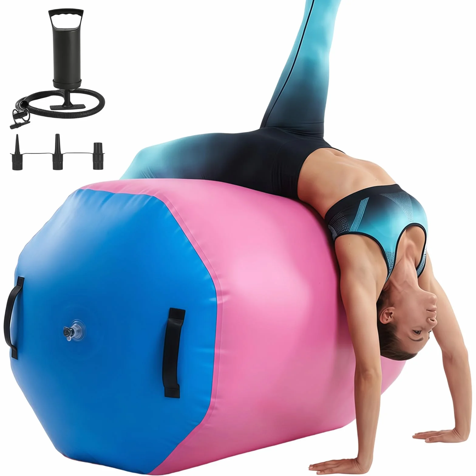 Rollo de aire inflable de PVC para yoga fitness con bomba