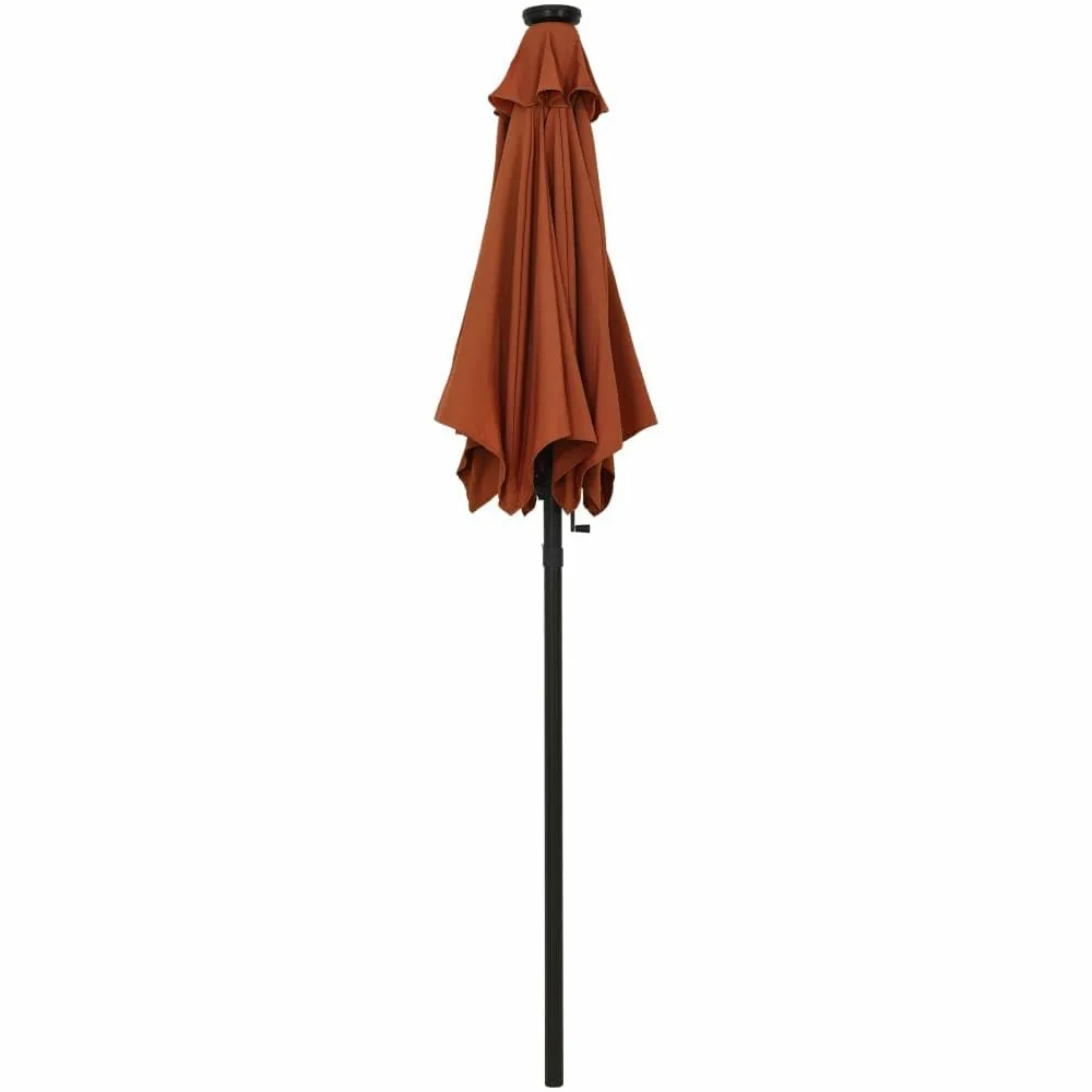 vidaXL Sombrilla con Luces LED Aluminio 200x211cm Parasol Toldo Multicolor