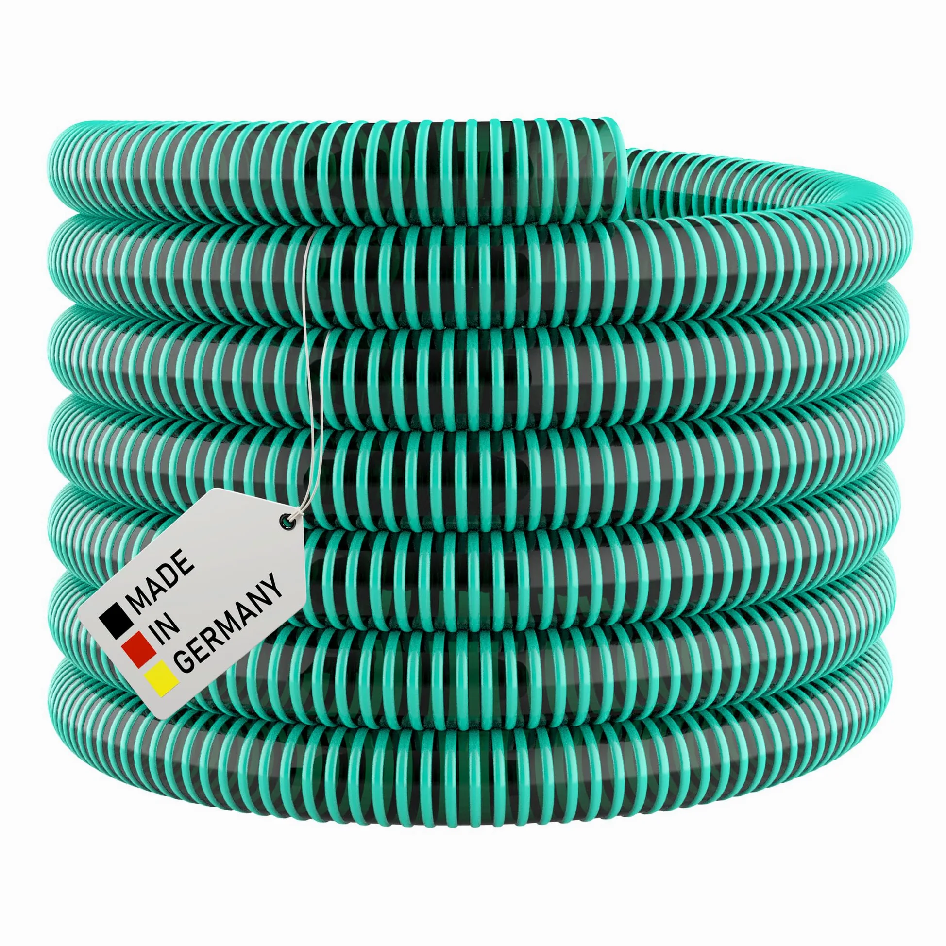 AWM Manguera de aspiración verde 1 1/2" (38 mm), manguera en espiral, manguera de presión, manguera de bomba (10 metros)