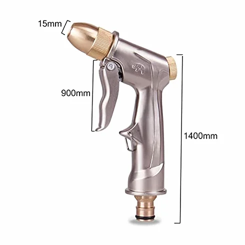 Pistola de agua de alta presión Boquilla ajustable de metal Jardinería Riego Manguera de lavado de autos Pistola de agua Pulverizador de latón Venta directa Pistola de agua de alta presión (Color : Y