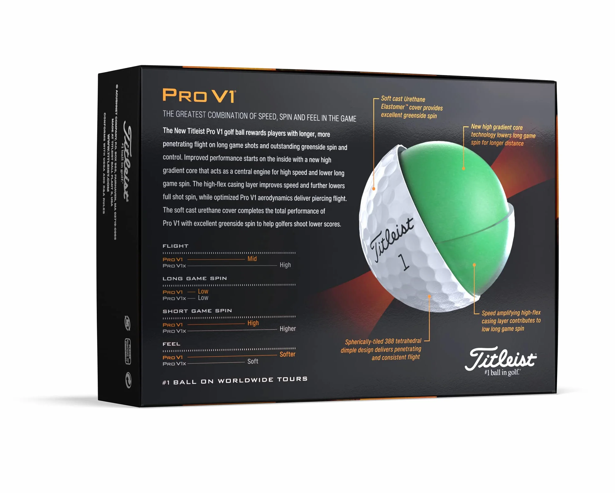 Titleist Pro V1 Golf Ball Adulto Unisex