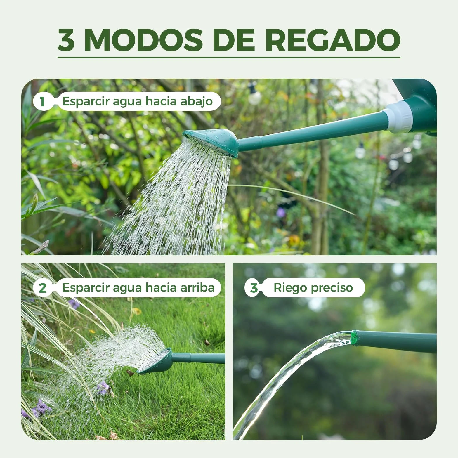 Bamworld Regadera Plantas de Interior 7.5 litros (2 Galones) Regadera de Plástico con Pico Largo para Interior Exterior y Jardinería
