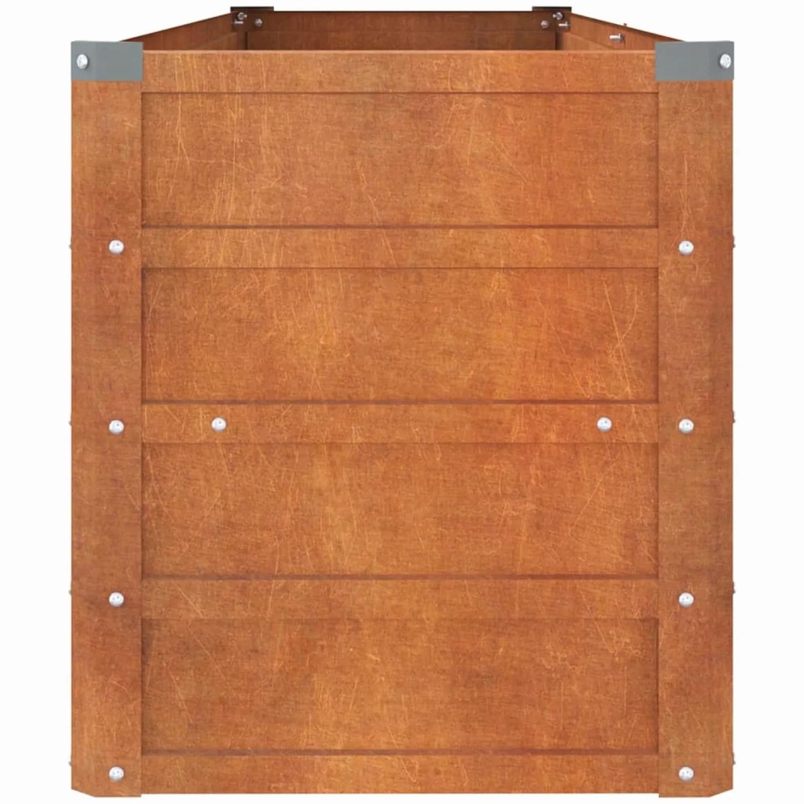 Homgoday Arriate Oxidado de Acero corten 160x40x45 cm Arriate Jardin Jardinera Exterior para Terraza Elevado Macetero Maceta para Plantas Vegetales Hierbas