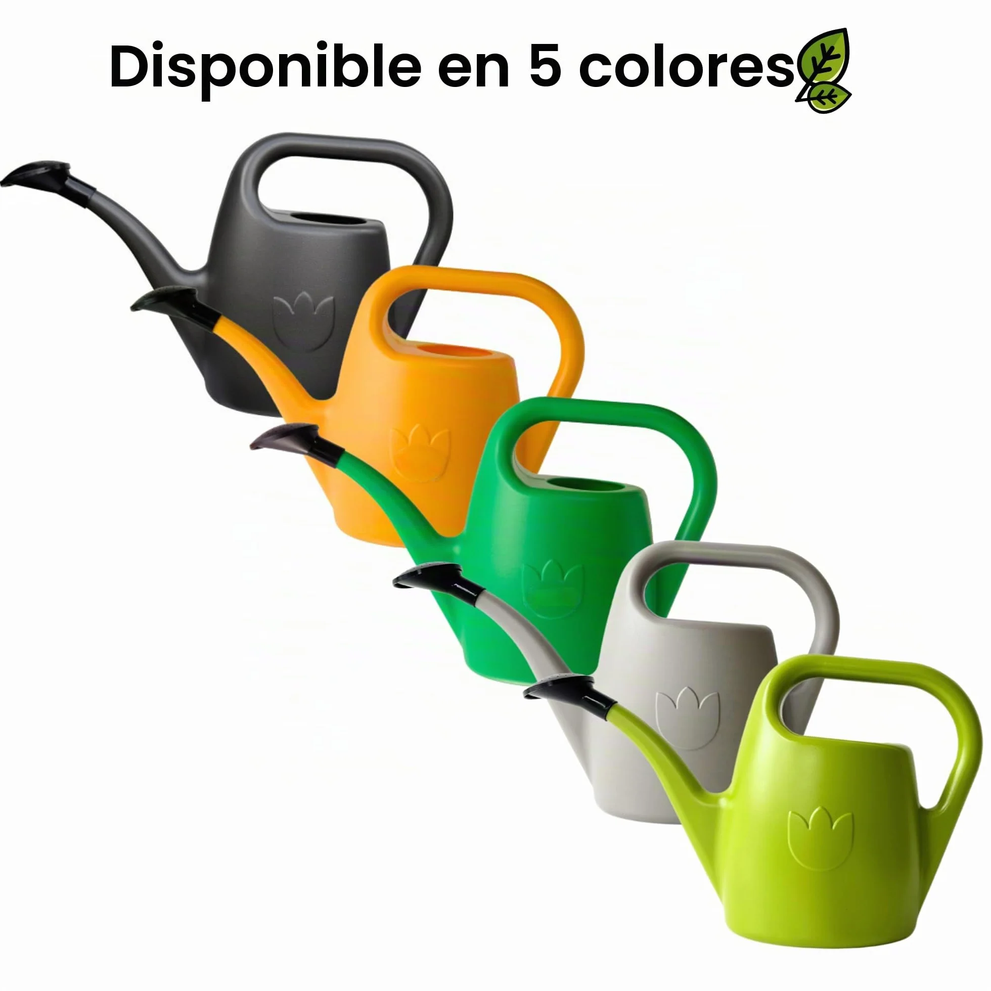 Regadera Pequeña con Alcachofa para Plantas de Interior 2 L – Regadera Plantas con Pico Largo para Riego Fácil – Regaderas Jardín de Plástico, Topo