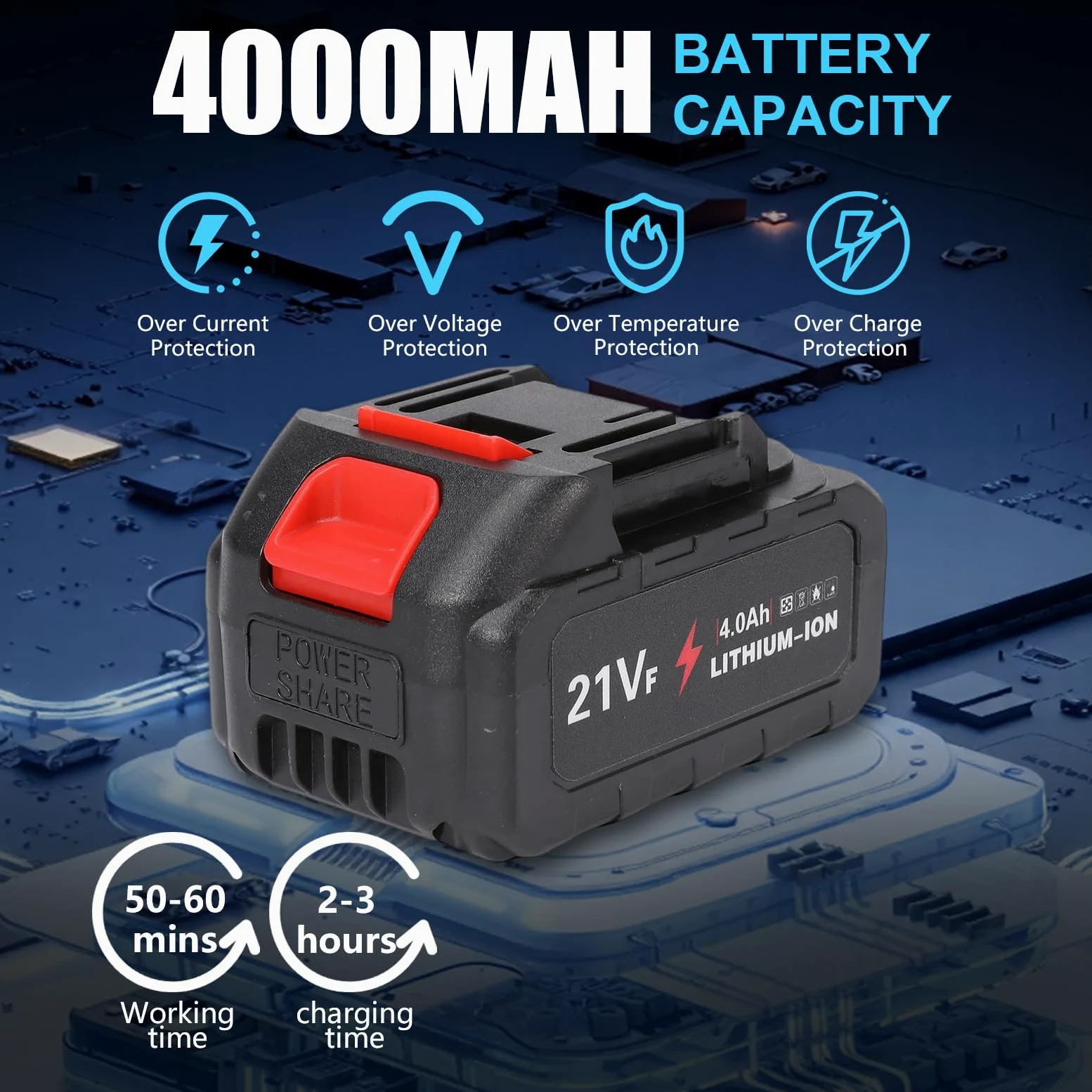 Motosierra telescópica y mini motosierra, 8 pulgadas, motosierra, perca extensible hasta 6-16 pies, 2 x 4000 mAh baterías de poda eléctrica para árboles (azul)