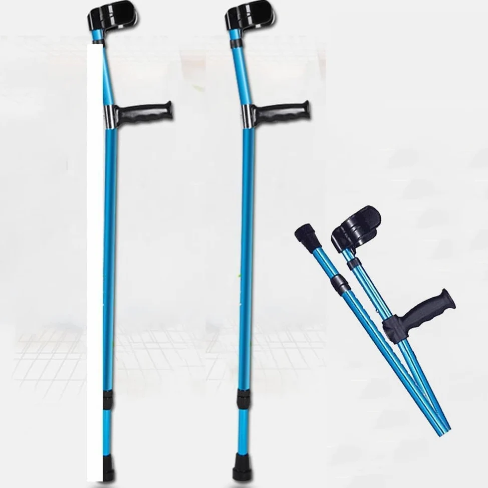 Muletas para Adultos Muletas para Adultos Canes Muletas de antebrazo de Aluminio Muletas Plegables de Aluminio Cuerdas Abiertas Cueritas Ajustables para Caminar Independencia Conveniente
