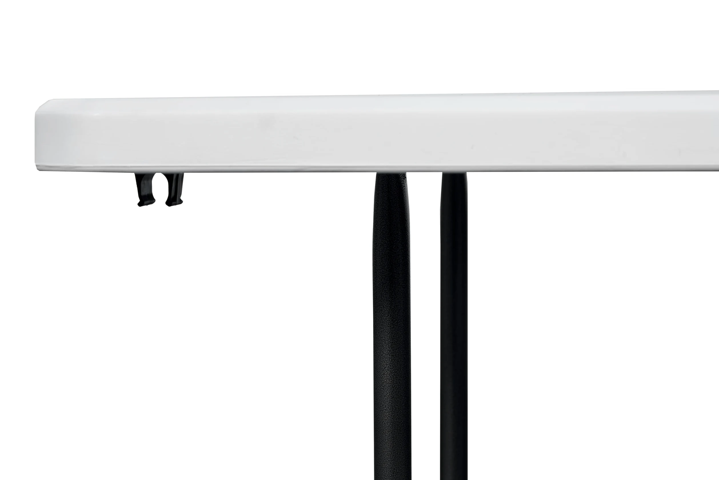 METRO Professional Mesa de Banquete Plegable, 243 x 75 x 73 cm, Tablero HDPE Blanco, Estructura de Acero, Capacidad 200 kg