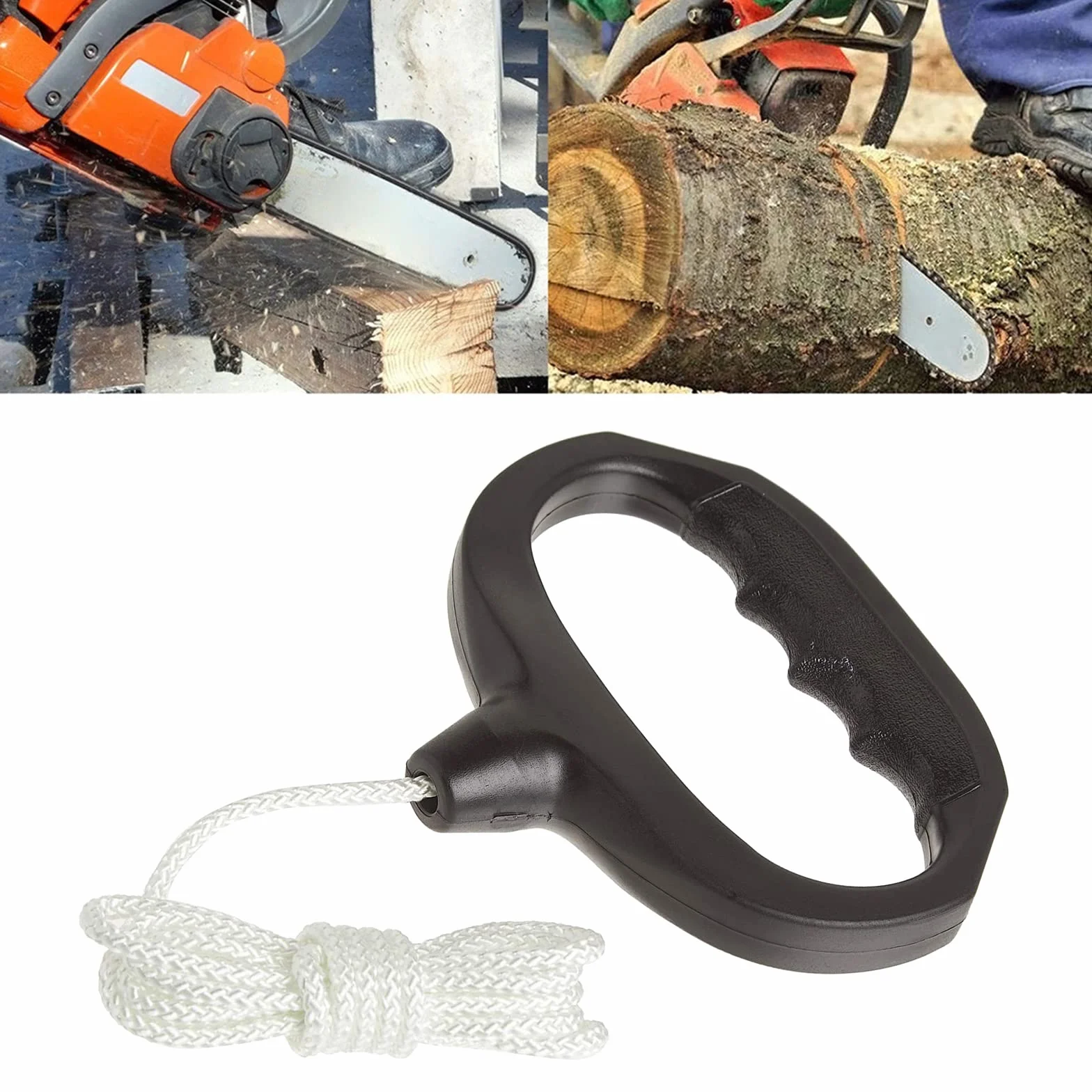 Mango y cuerda de alto rendimiento, mango de arranque y cuerda, multiuso, piezas de repuesto para jardín utilizadas para motores lanzadores de nieve