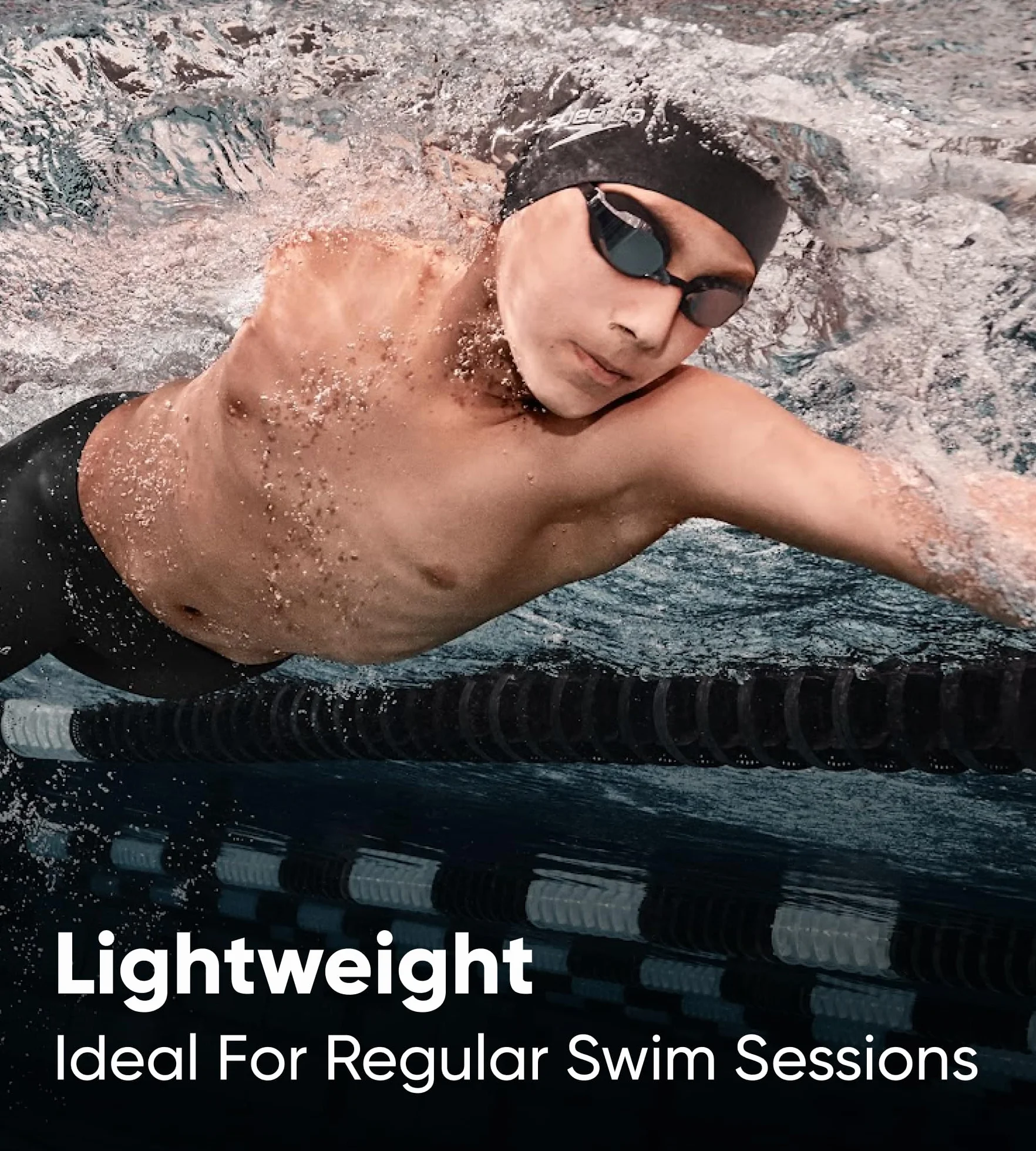 Speedo Gorro de natación de silicona moldeada liso Unisex Adulto
