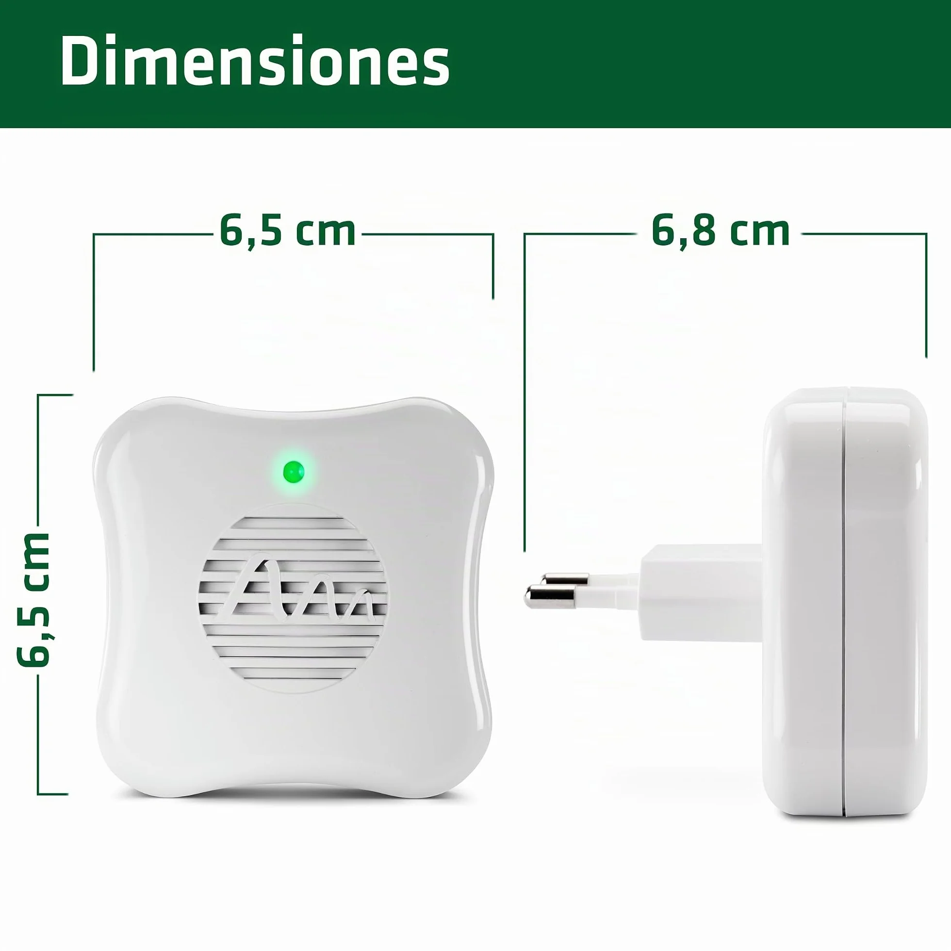 GARDIGO® Repelente Ultrasonico para Hormigas - Set de 2 | Anti Hormigas Interior de Casa | Ahuyenta Plagas en Cocina y Despensa