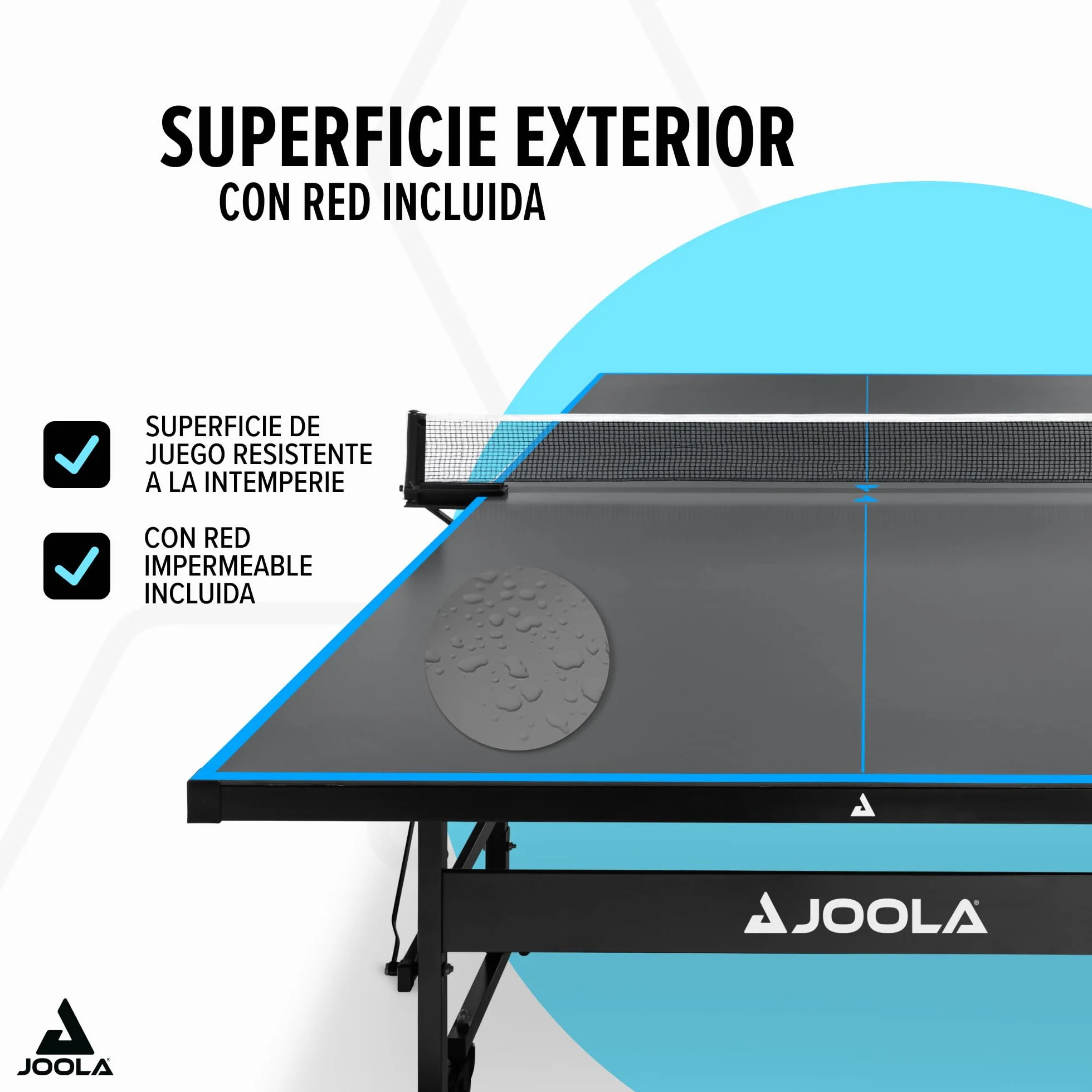 JOOLA Mesa de Ping Pong J200A Outdoor Aluminio 6mm Plegable