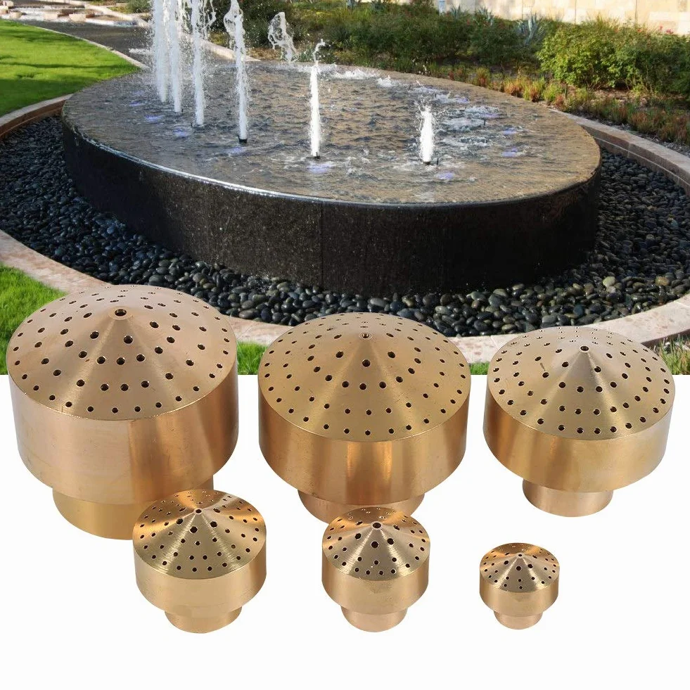 Boquilla de Fuente de Agua, Haofy Rociador de Latón con Forma de Fuegos Artificiales Columna Estilo, Reemplazo de la Cabeza del Rociador para Estanques de Jardín o Parque