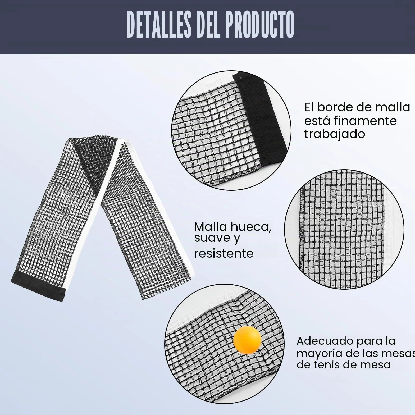 Red de Reemplazo de Tenis de Mesa Portátil Durable 2 PCS Universal para Mesas de Juego