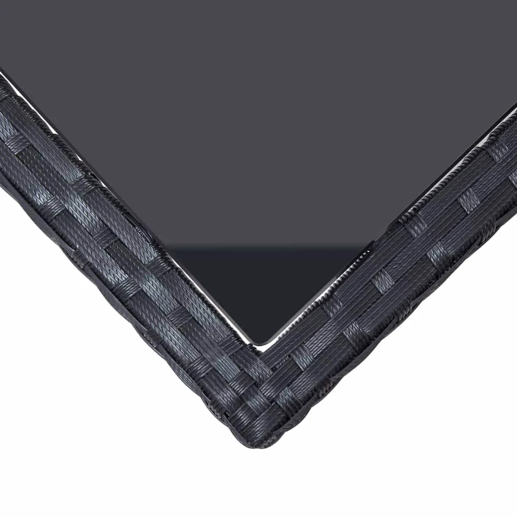 vidaXL Set Muebles de Jardín 6 Piezas y Cojines Conjunto Casa Patio Terraza Sofá Mesa Tablero Sillas Sillón Aire Libre Ratán Sintético Negro