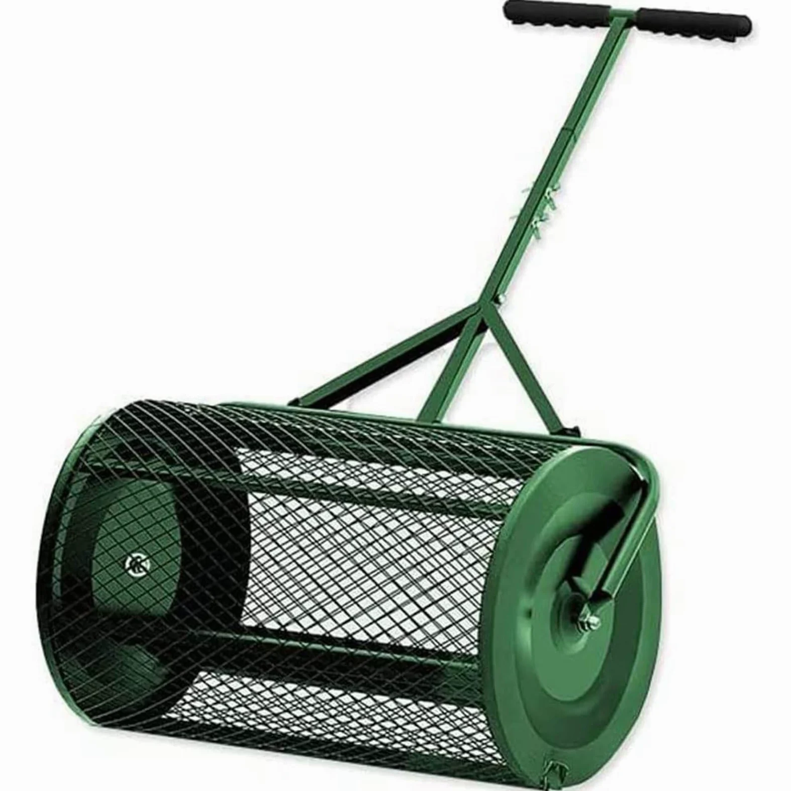 Esparcidor de turba, esparcidor de abono, esparcidor de hileras de sembradoras de jardín con mango largo ajustable, duradero y liviano, para aderezo de tierra, abono, mantillo, fertilizante, suelo