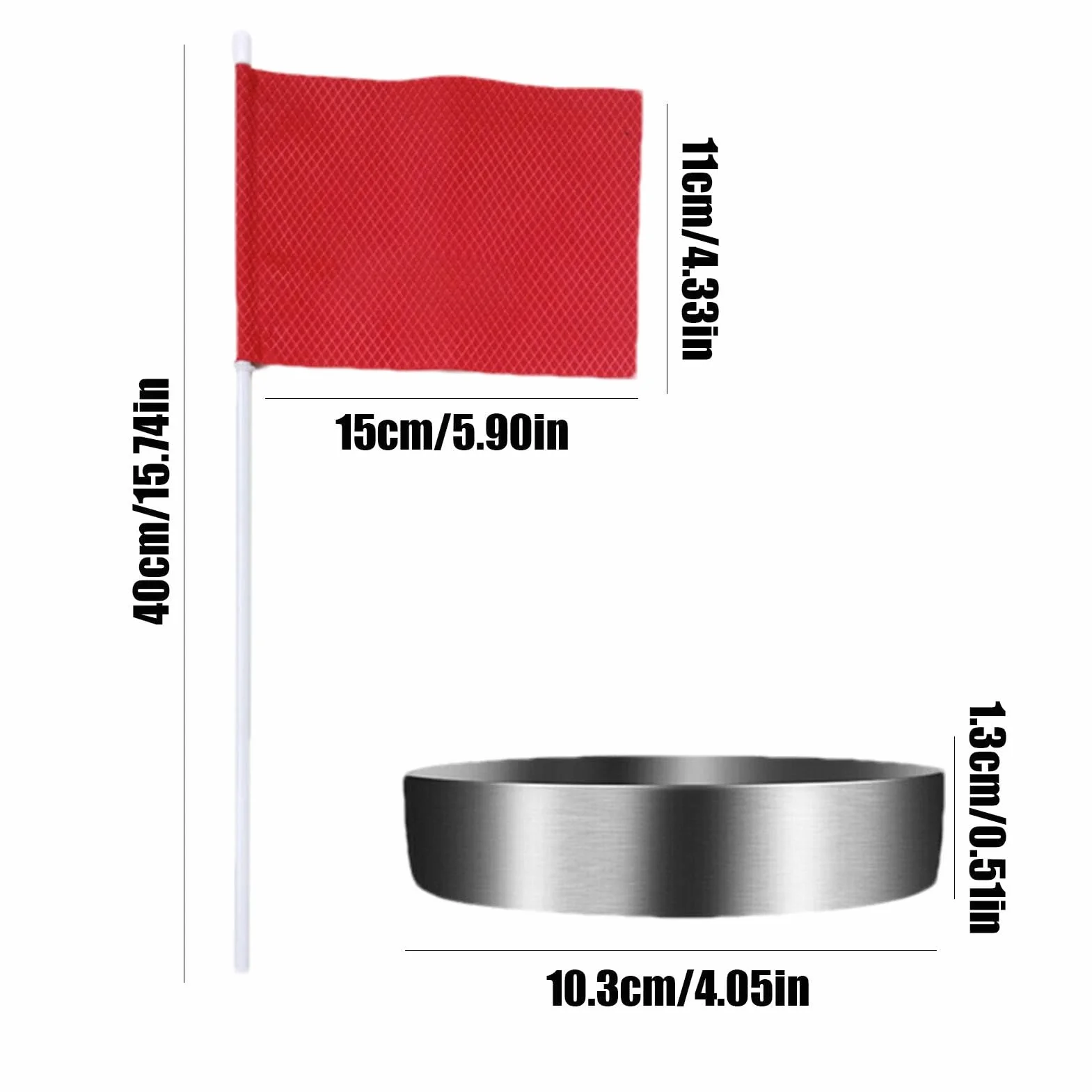 Golf Putting Cup z Flagą – Do Treningu Krytego i Na Zewnątrz, Regulaminowy Otwór