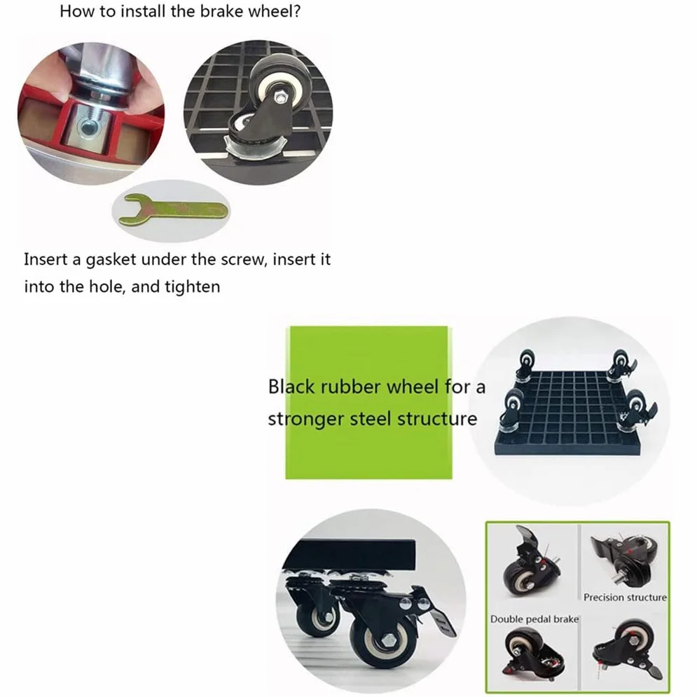 Caddy para plantas con ruedas de alta resistencia, soporte rodante para plantas con capacidad de 330 lb, carrito para macetas para interior y exterior, base cuadrada de carretilla 31cm/12in