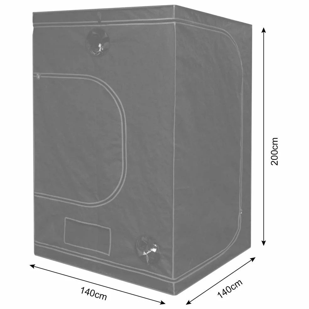Kingpower 140 x 140 x 200cm Hidroponía Grow Tent Caja de Cultivo Interior Invernadero Tienda de Cultivo Gabinete de cría