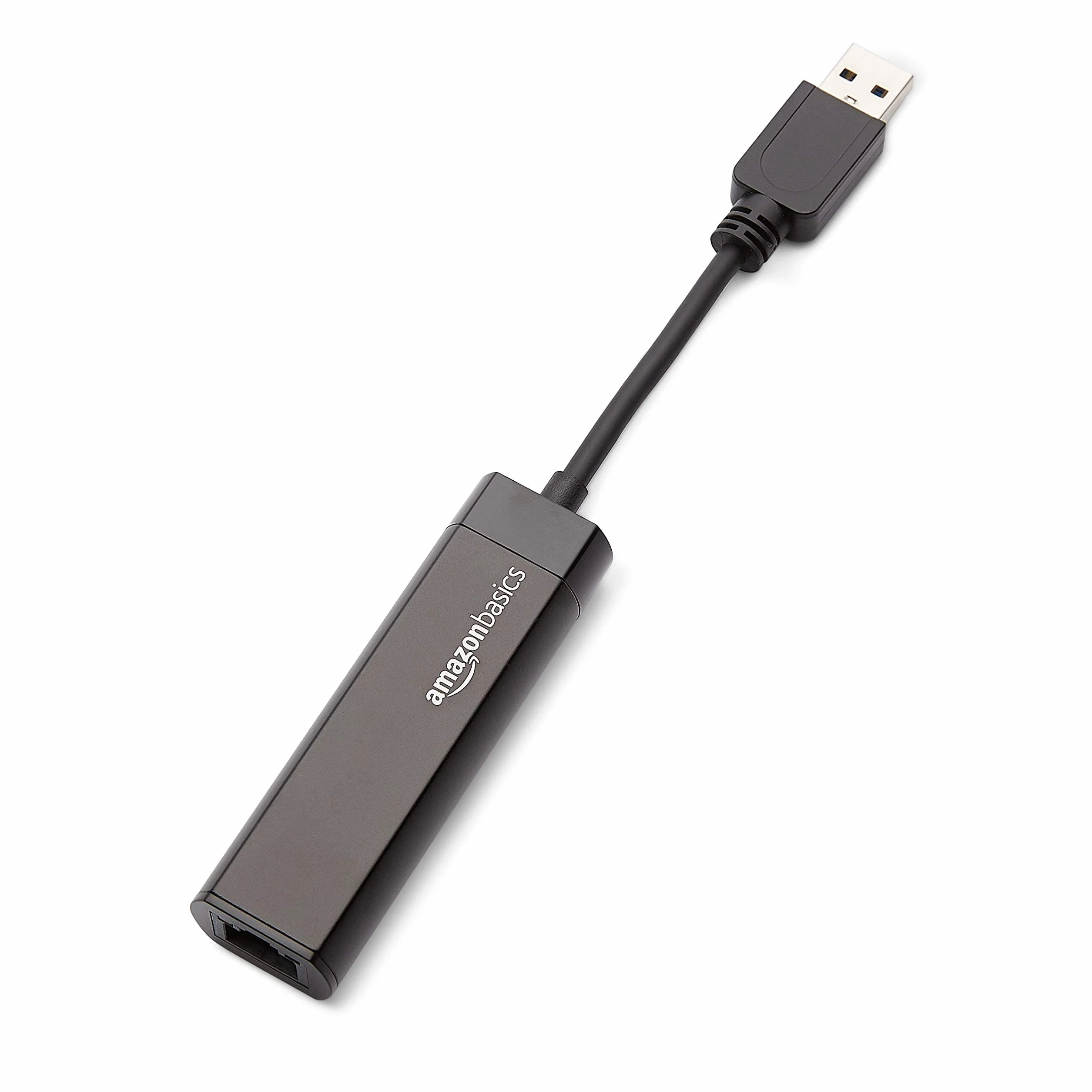 Amazon Basics Adaptador USB 3.0 a Gigabit Ethernet 10/100/1000 Negro