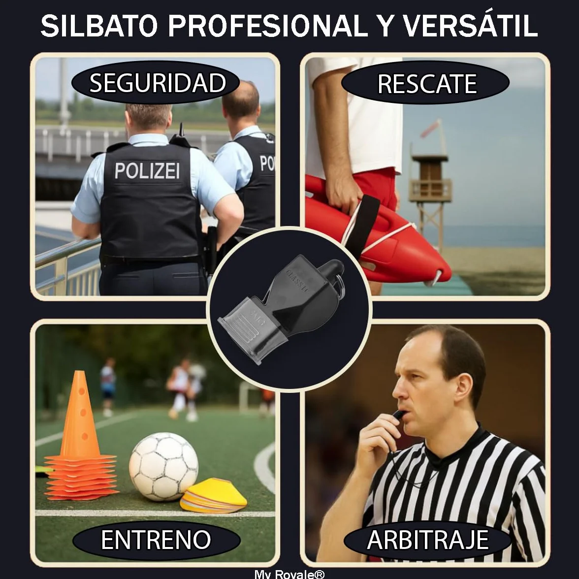 Fox Classic Silbato árbitro Profesional 2 uds. para fútbol baloncesto voleibol socorrista