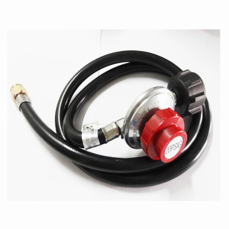 KBREE 0-2 0 PSI Regulador de Gas Ajustable, presión Media Lpg Válvula reguladora con Manguera 48 "Longitud CSA Certificado 2pcs