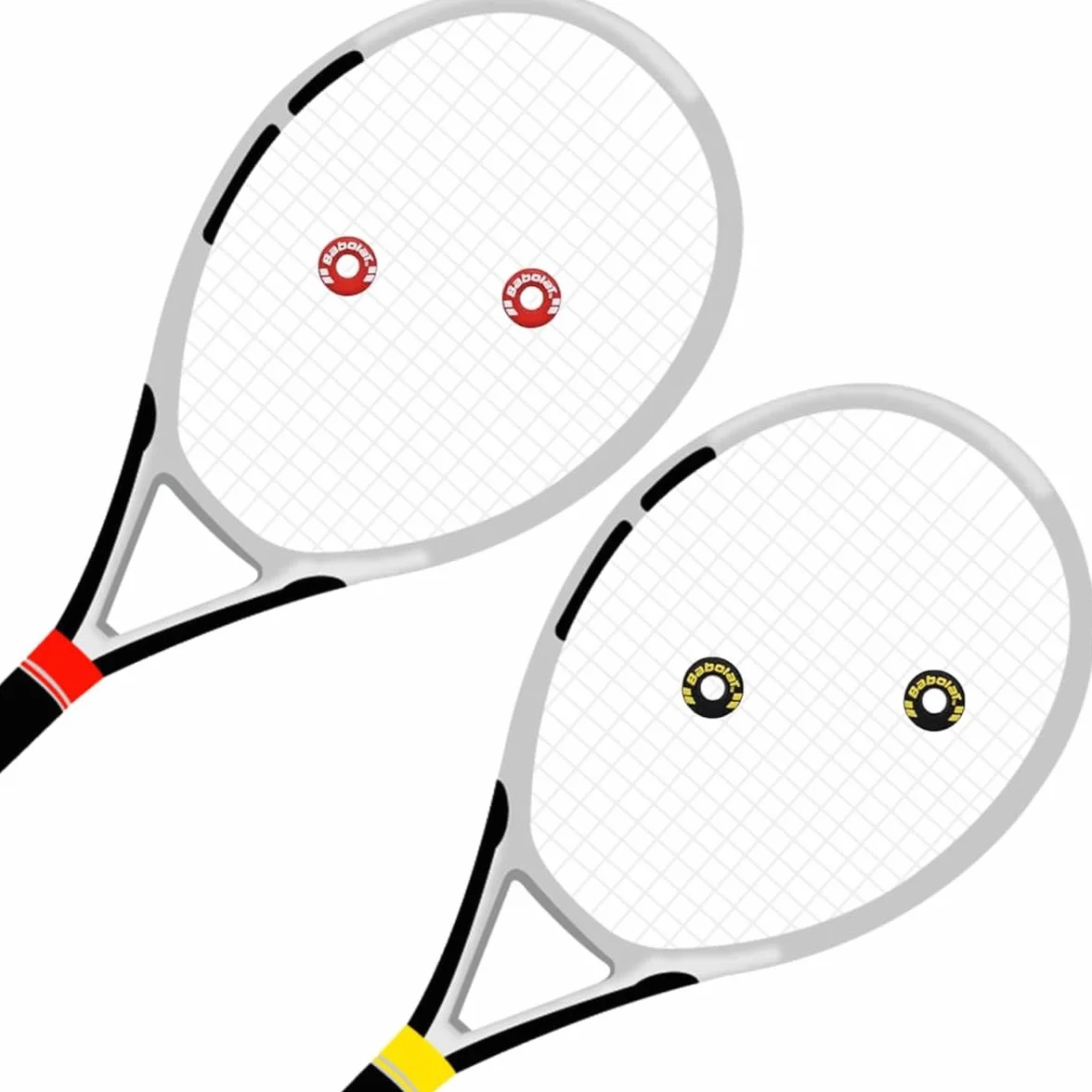 Amortiguadores de Vibración para Raquetas de Tenis y Bádminton - 12 Piezas Antideslizantes de Goma