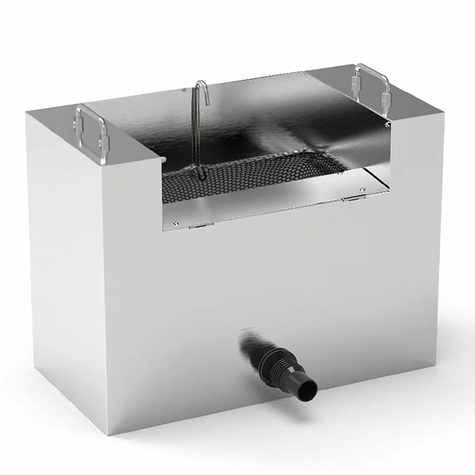 Espumador de estanque de acero inoxidable con bomba de alto flujo, colector de desechos multiusos para limpieza de piscinas y estanques, herramienta reductora de lodo resistente