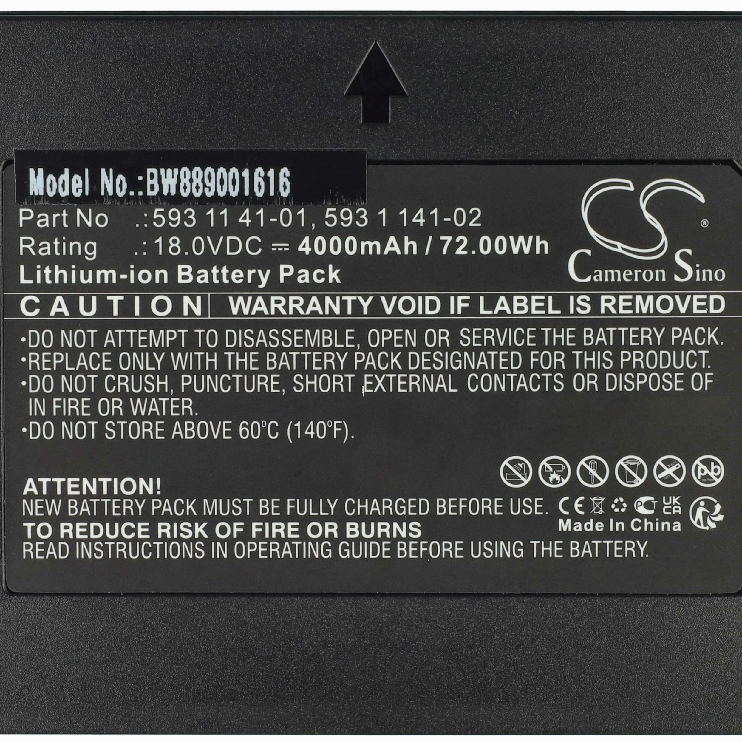 vhbw Batería reemplaza Gardena 593 11 41-01, 593 11 41-02, 593 11 41-03 para Robot cortacésped cortacésped 4000mAh 18V Li-Ion