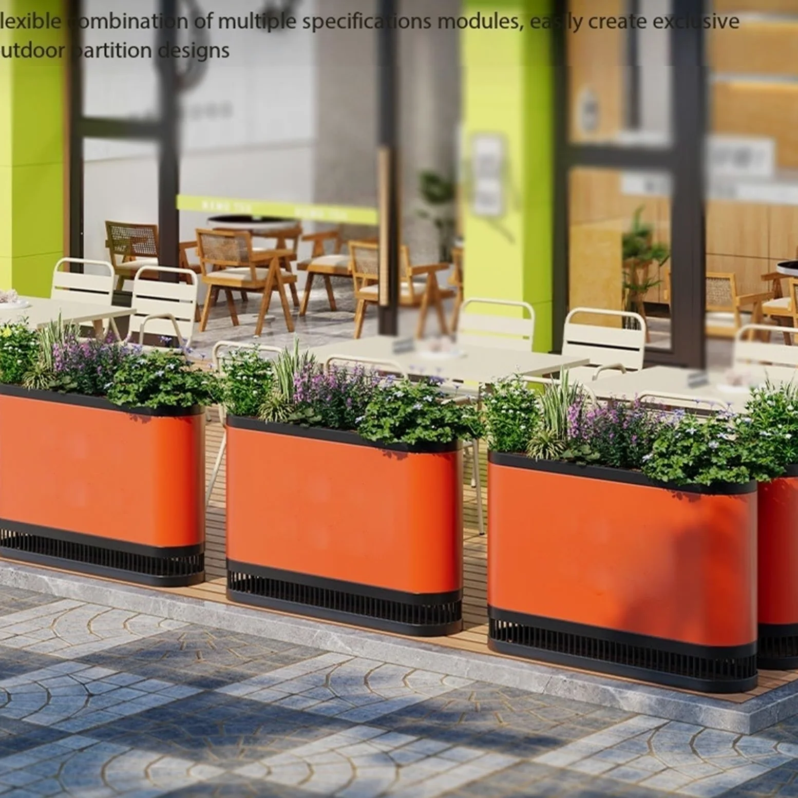 Macetas Maceta de paisaje, contenedor cultivo, macetero maceteros de jardín | Apto for calle comercial(Medio)