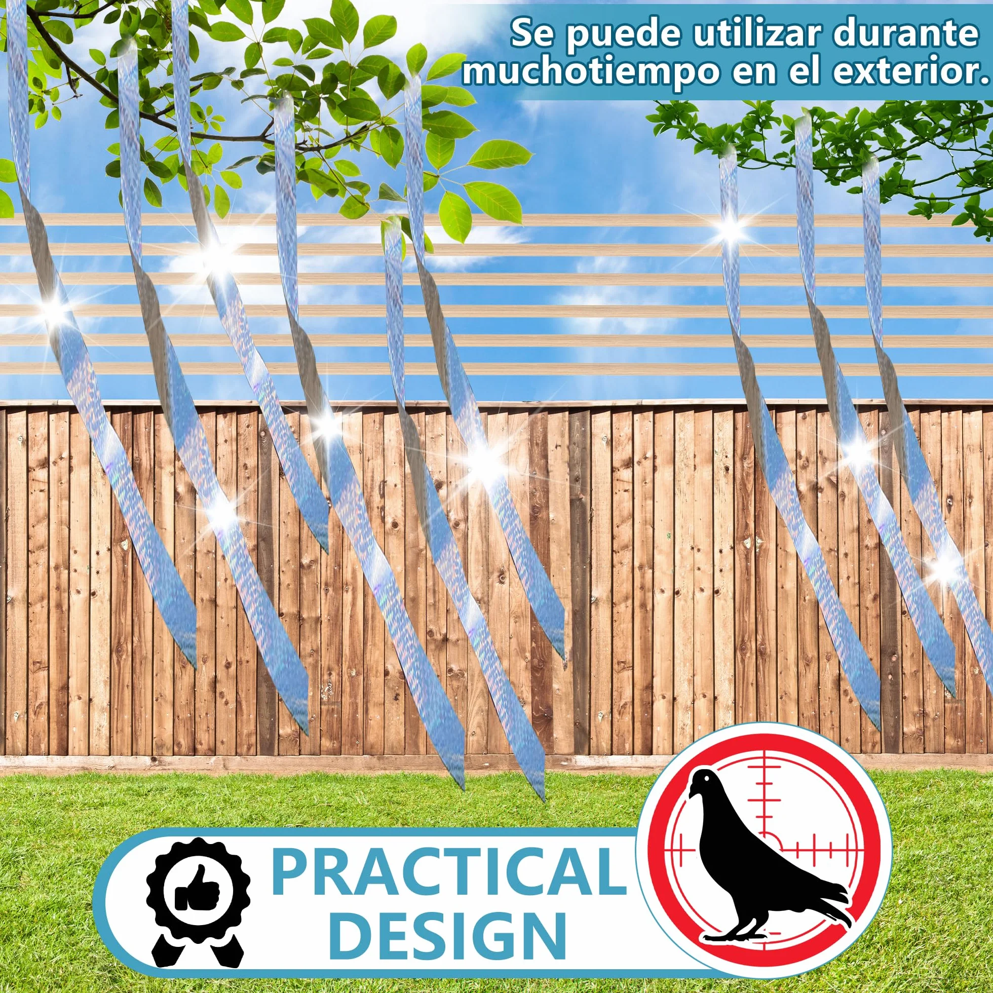 Cintas para Espantar Pájaros 80 m de Cinta Reflejante para Aves, Dispositivo para Asustar Pájaros Cinta de Doble Cara para Asustar a los Pájaros para Casa, Jardín, Patio, Huerto, Exterior