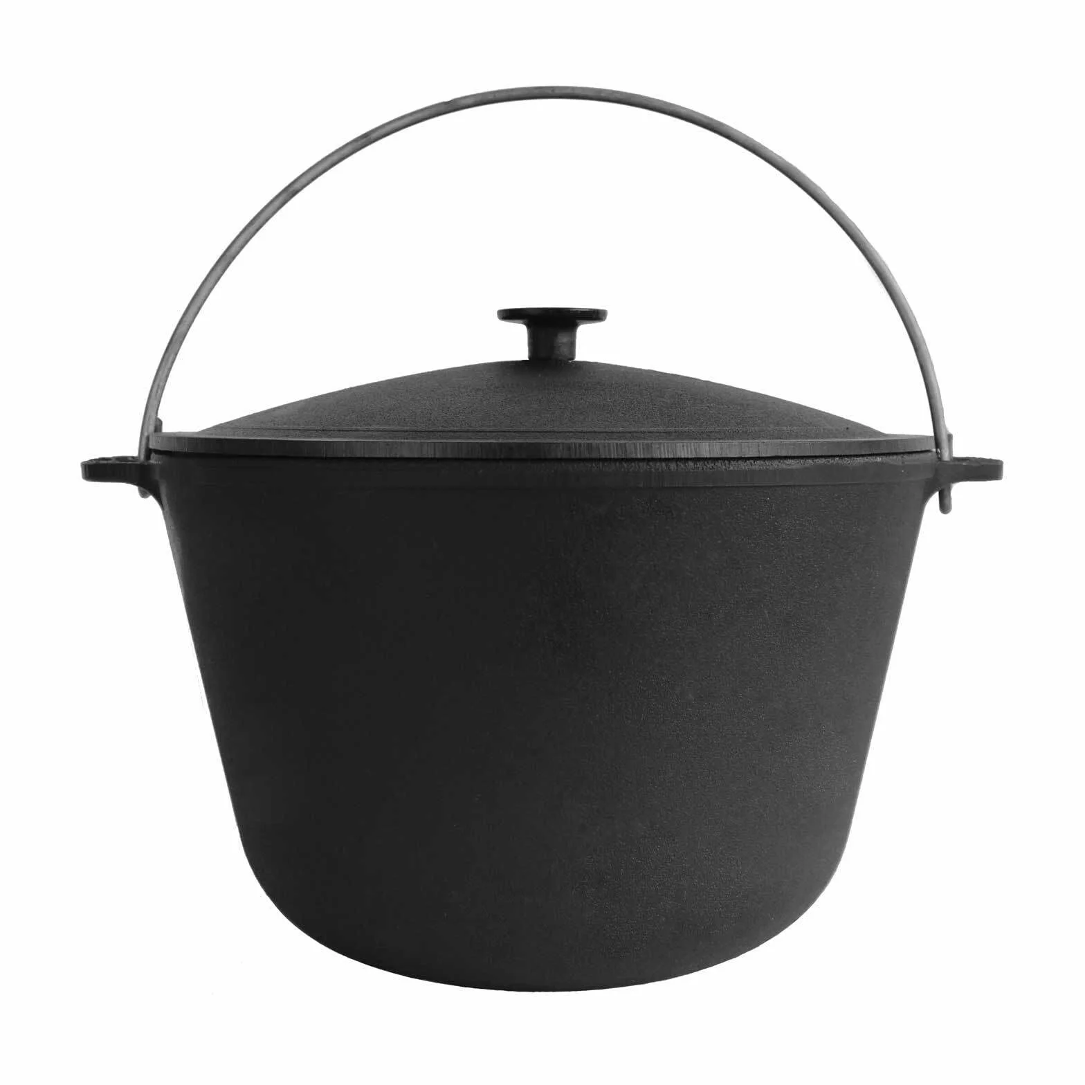 4BIG.fun Kazan de hierro fundido 6 L | Cacerola Kasan de camping Tapa de hierro fundido | Asia Wok Olla para cocinas de inducción, cocina, grill, camping, jardín, barbacoa