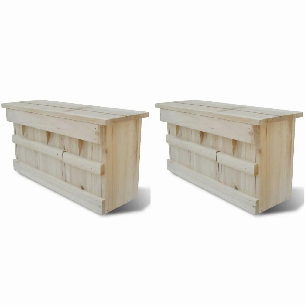 Homgoday Casa de Pájaros de Madera para 3 Parejas Reproductoras - Nido Natural y Seguro, Adecuado para Gorrones