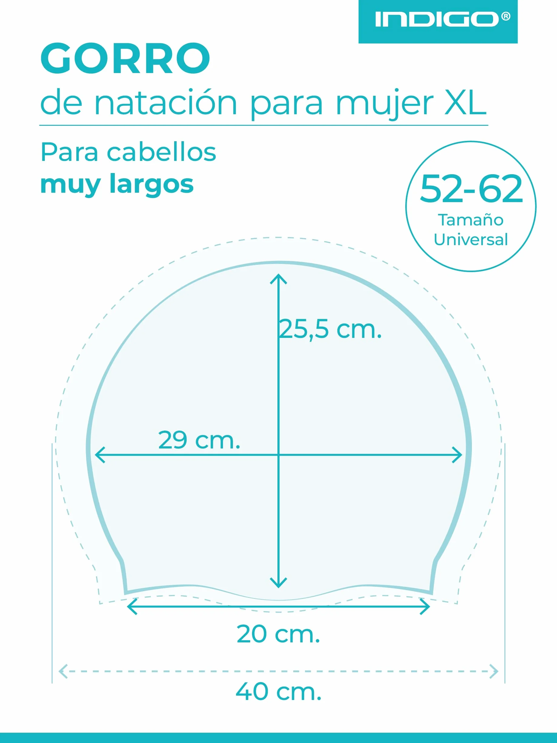 DRUNA Gorro de Natación Silicona Extra Grande Impermeable para Cabellos Largos