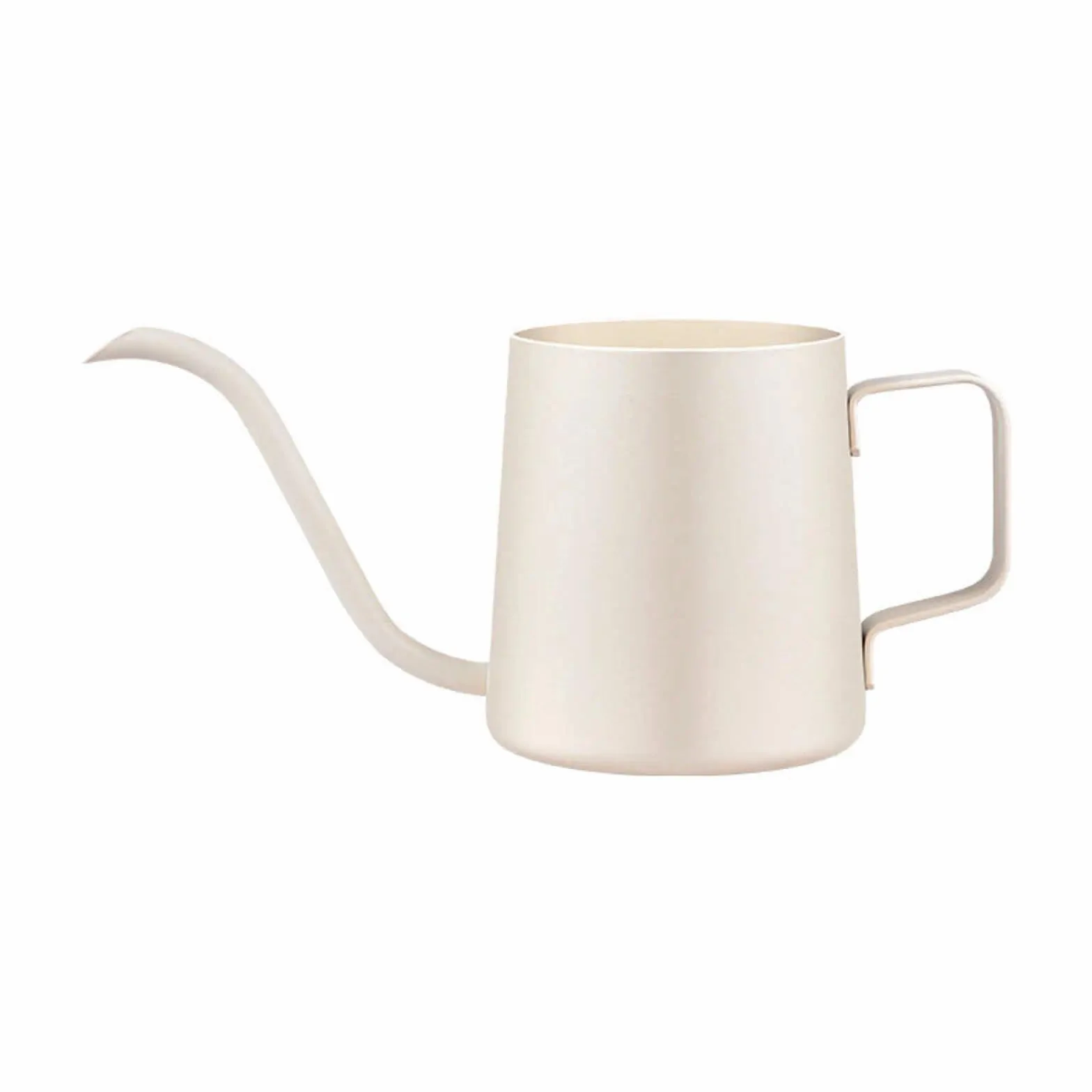 Regadera Mini 350 ml Blanca de Acero Inoxidable – para Plantas de Interior, suculentas, bonsáis y macetas pequeñas, con caño Largo preciso, también como Tetera, cafetera o Jarra de Bebidas