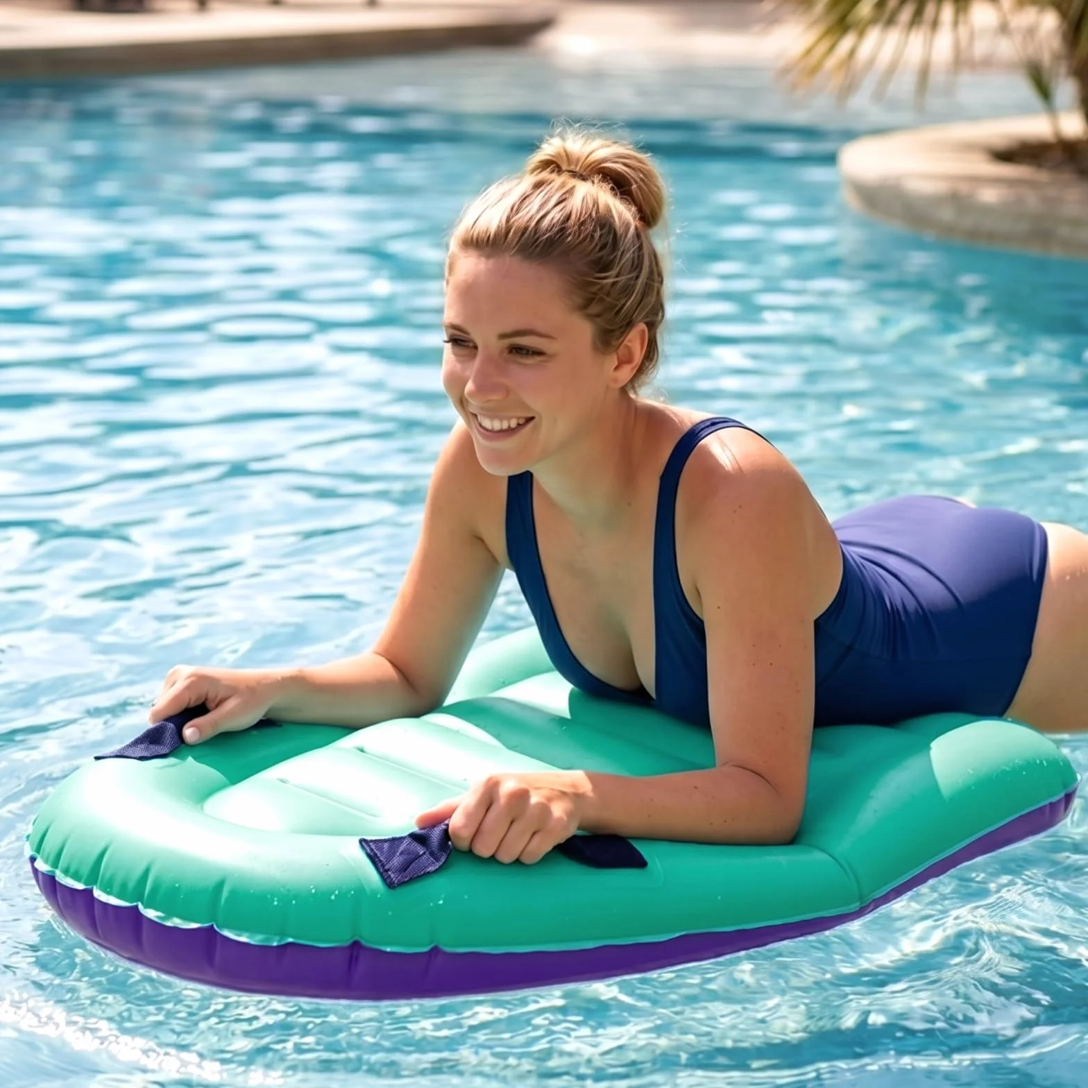 Bodyboard Hinchable 67x52cm con Asas para Piscina Playa Natación