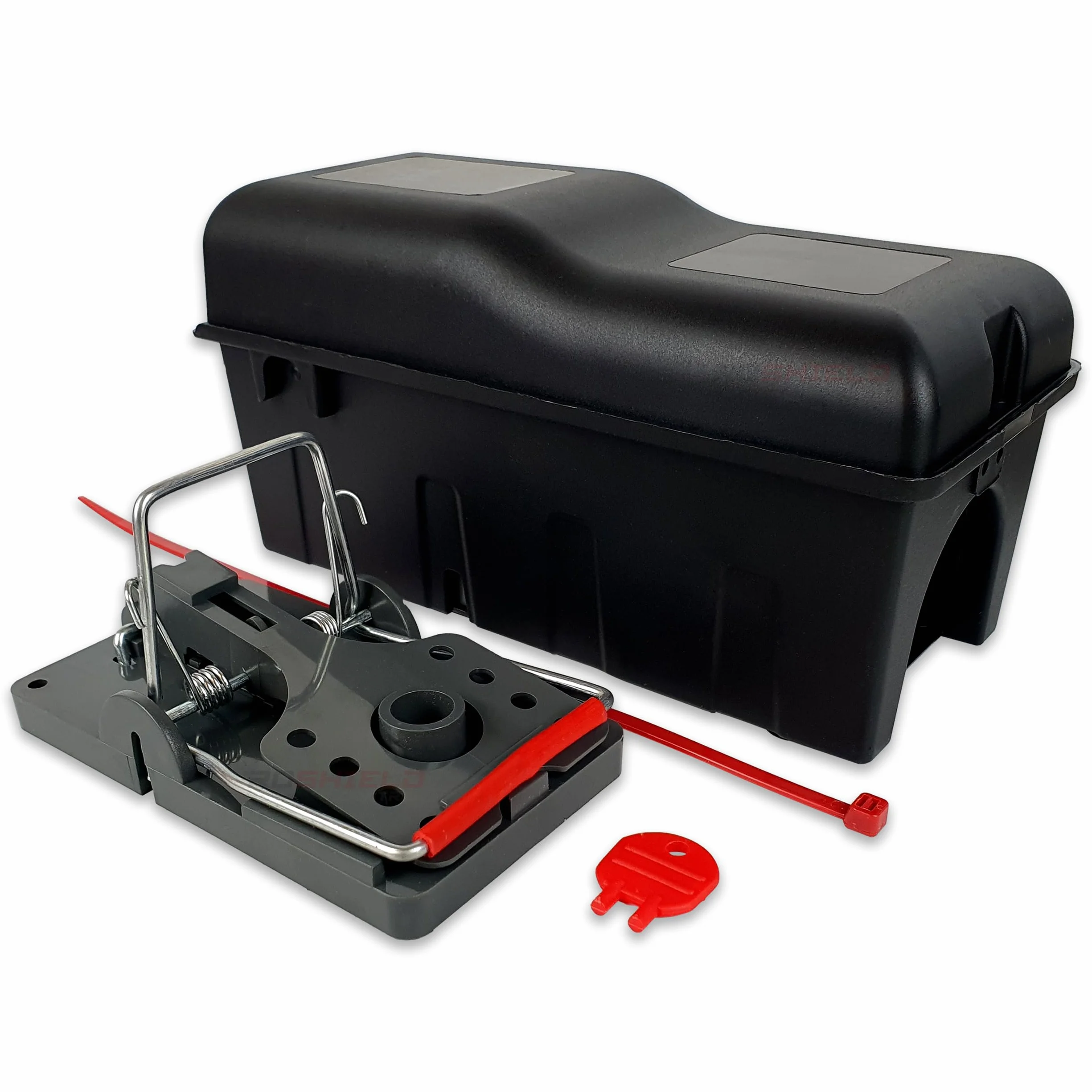 ROSHIELD 2X Trampa para Ratas Caja Matadora - Caja de Seguridad Fácil de Colocar para Hogar, Cobertizo y Garaje Control y Tratamiento (Calidad Profesional, Paquete de 2)
