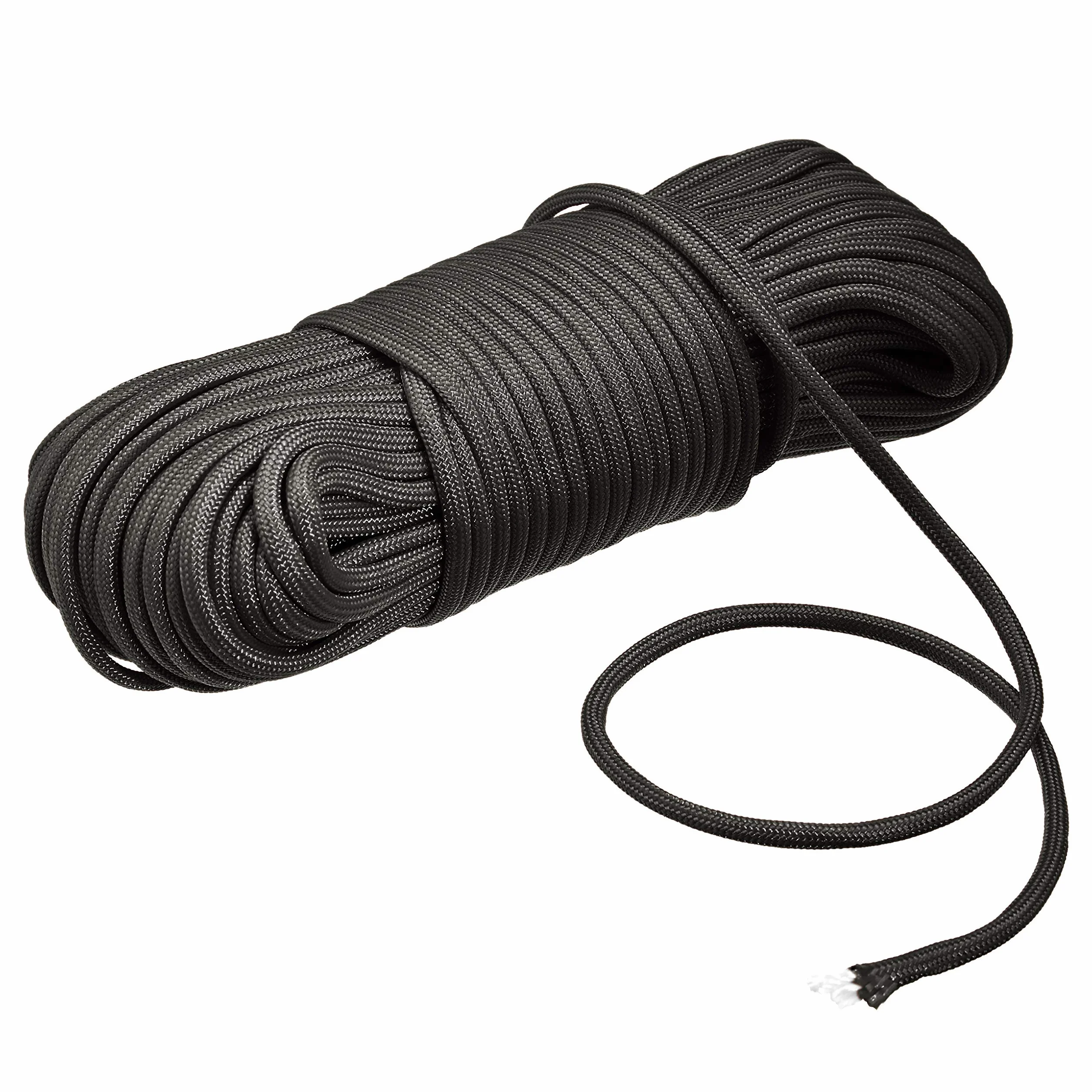 Amazon Basics Cuerda Paracord 550 tipo III, 30.5 m x 4 mm, Negro