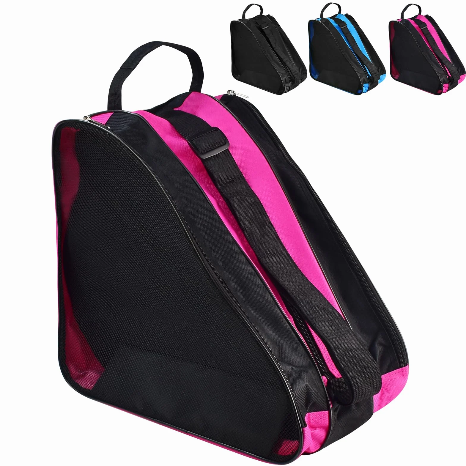 Bolsa para Patines con 3 Compartimentos, Mochila Transporte para Patines en Línea y de 4 Ruedas