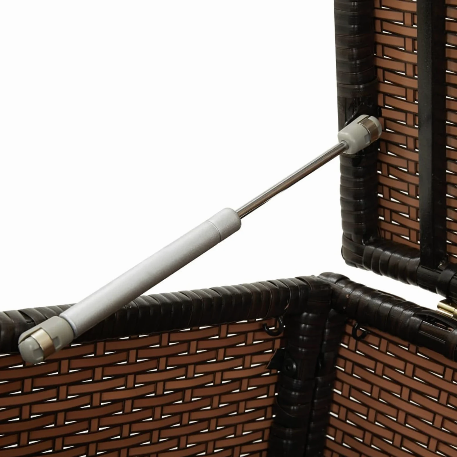 Gecheer Caja de Almacenaje de Ratán Sintético Marrón - 200x50x60 cm, Resistente a la Intemperie, Adecuada para Jardín y Terraza